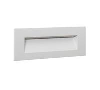 LEDKIA Baliza Exterior LED 7W Empotrable Pared Rectangular Aluminio Blanco