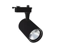 LEDKIA Foco Carril LED Monofásico 30W Bron Negro 3000K Blanco Cálido