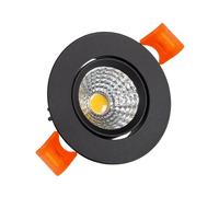 LEDKIA Foco Downlight LED 15W Circular COB CRI90 Corte Ø 90 mm Negro No Fli