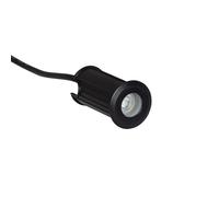 LEDKIA Foco Exterior LED Empotrable Suelo 12V DC Negro Clarion 2700K Blanco