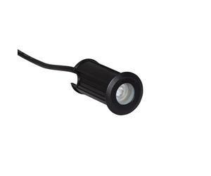 LEDKIA Foco Exterior LED Empotrable Suelo 12V DC Negro Clarion 2700K Blanco