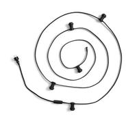 LEDKIA Guirnaldas para Exterior IP44 Cable Eléctrico Plano con Portalámpara