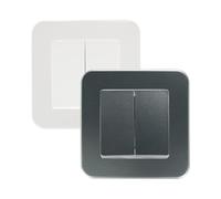 LEDKIA Interruptor para Persianas Automáticas Classic Plateado