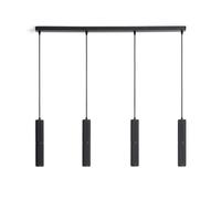 LEDKIA Lámpara Colgante Aluminio Breixo 4 Focos Negro | CasquilloGU10