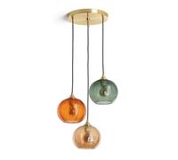 LEDKIA Lámpara Colgante Cristal Tri Klimt Multicolor