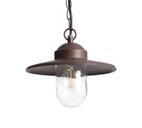 LEDKIA Lámpara Colgante Exterior Aluminio Perth Marrón oscuro