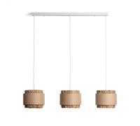 LEDKIA Lámpara Colgante Fibras Naturales Tri Orleans Beige
