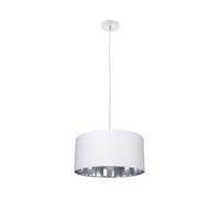 LEDKIA LIGHTING - Lámpara Colgante Textil Reflect | Diseño Elegante y Versátil | Compatible con Bombillas LED E27 | Apto para Interiores, Blanco, Textil