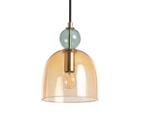 LEDKIA Lámpara Colgante Metal y Cristal Mono-Baudelaire Ámbar | CasquilloE14