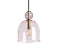 Ledkia Lámpara Colgante Metal y Cristal Mono-Baudelaire Rosa