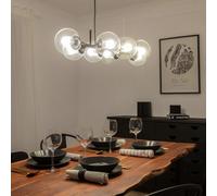 Ledkia Lámpara Colgante Metal y Cristal Wassily 8 Focos de Alta Calidad