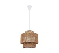 LEDKIA Lámpara Colgante Papel Trenzado Zeiley Neka Natural | Compatible con Bombilla E27 | Altura Ajustable | Uso Interior | IP20
