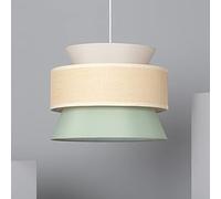 LEDKIA Lámpara Colgante Tela Chulu Verde | Diseño Elegante y Clásico | Compatible con Bombilla E27 | Uso Interior IP20 | 40W Máx