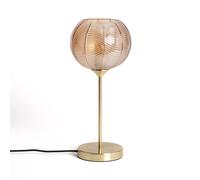 Ledkia Lámpara de Mesa Metal y Cristal Klimt Diseño Esférico con Sutiles Relieves
