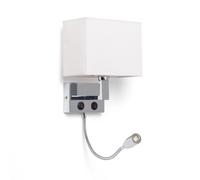 Ledkia Lámpara de Pared de Metal con Flexo LED de Lectura Waldorf Latón