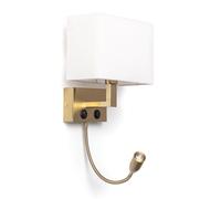 LEDKIA Lámpara de Pared de Metal con Flexo LED de Lectura Waldorf Latón