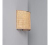 LEDKIA LIGHTING - Aplique de Pared de Ratán Baracoa Nusu | Diseño Moderno y Versátil | Compatible con Bombilla E14 | Ideal para Interiores, Natural, Ratán