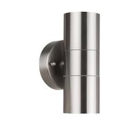 LEDKIA LIGHTING Aplique de Pared Exterior Acero Inoxidable Iluminación Doble Cara Satin Plateado GU10