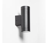 LEDKIA LIGHTING Aplique de Pared Exterior Aluminio Iluminación Doble Cara Negro Oakham Negro GU10