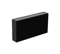 LEDKIA LIGHTING Aplique de Pared Exterior LED 10W Iluminación Doble Cara Rectangular Negro Kaira 4000K Blanco Neutro