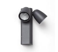 LEDKIA LIGHTING Aplique de Pared Exterior LED 12W Aluminio Abel Dos Focos Gris Oscuro