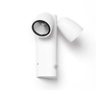 LEDKIA LIGHTING Aplique de Pared Exterior LED 12W Aluminio con Sensor de Movimiento PIR Abel Dos Focos Blanco