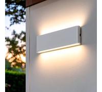 LEDKIA LIGHTING Aplique de Pared Exterior LED 20W Aluminio Rectangular Iluminación Doble Cara Luming Blanco 2700K Blanco Cálido
