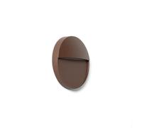 LEDKIA LIGHTING Aplique de Pared Exterior LED 3W CCT Seleccionable Superficie Circular Jade Marrón