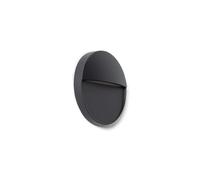 LEDKIA LIGHTING Aplique de Pared Exterior LED 3W CCT Seleccionable Superficie Circular Jade Negro