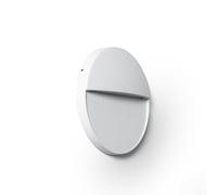 LEDKIA LIGHTING Aplique de Pared Exterior LED 6.5W CCT Seleccionable Aluminio Superficie Circular Jade Blanco