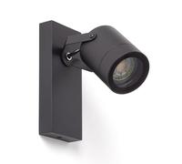 LEDKIA LIGHTING Aplique de Pared Exterior Orientable Aluminio 1 Foco Midway Negro GU10