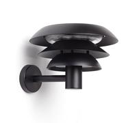 LEDKIA LIGHTING Aplique de Pared Exterior Solar LED 1,5W Aluminio Biel Negro