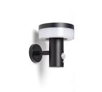 LEDKIA LIGHTING Aplique de Pared Exterior Solar LED 1,5W Aluminio con Sensor de Movimiento Ashier Negro