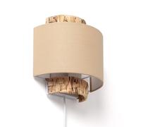 LEDKIA LIGHTING Aplique de Pared Fibras Naturales Orleans Beige E27