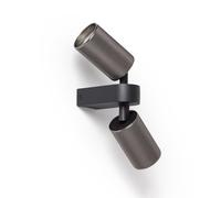 LEDKIA LIGHTING Aplique de Pared Orientable Aluminio Breixo 2 Focos Negro GU10