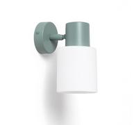 LEDKIA LIGHTING Aplique de Pared Orientable Metal y Cristal Zion Verde Celadón E14