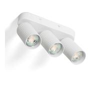 LEDKIA LIGHTING Aplique de Techo Aluminio Aritz 3 Foco Blanco GU10