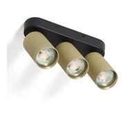 LEDKIA LIGHTING Aplique de Techo Aluminio Aritz 3 Foco Dorado GU10