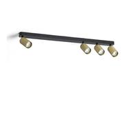 LEDKIA LIGHTING Aplique de Techo Aluminio Breixo 4 Focos Dorado GU10