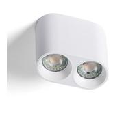 LEDKIA LIGHTING Aplique de Techo Circular Doble Traxim Blanco GU10