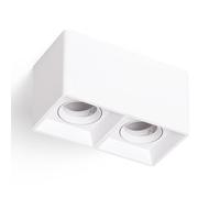 LEDKIA LIGHTING Aplique de Techo Cuadrado Doble Space Blanco GU10
