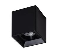 LEDKIA LIGHTING Aplique de Techo Cuadrado Negro con Bombilla GU10 Space 6000K Blanco Frío GU10
