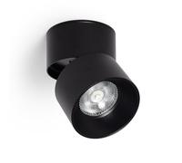 LEDKIA LIGHTING Aplique LED 15W de Aluminio Circular Negro New Onuba 2700K Blanco Cálido