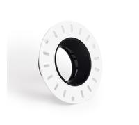 LEDKIA LIGHTING - Aro Downlight Circular Basculante | Integración Escayola/Pladur | Para Bombilla LED GU10/GU5.3 | Corte Ø70 mm | Ajustable y Resistente, Negro, Policarbonato