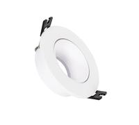LEDKIA LIGHTING Aro Downlight Circular Basculante para Bombilla LED GU10 / GU5.3 Corte Ø75 mm Negro
