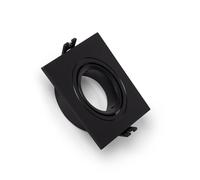LEDKIA LIGHTING Aro Downlight Cuadrado Basculante para Bombilla LED GU10 / GU5.3 Corte Ø 75 mm Negro