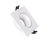 LEDKIA LIGHTING Aro Downlight Cuadrado Basculante para Bombilla LED GU10 / GU5.3 Corte Ø80 mm Negro