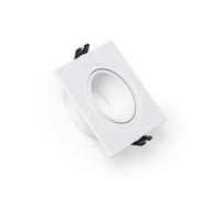 LEDKIA LIGHTING Aro Downlight Cuadrado Cónico Basculante para Bombilla LED GU10 / GU5.3 Corte Ø 75 mm Blanco