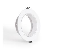 LEDKIA LIGHTING Aro Downlight Empotrable Circular Direccionable para Bombilla LED GU10 AR111 Corte Ø135 mm Blanco
