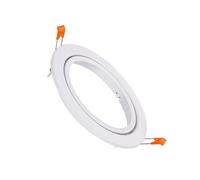 LEDKIA LIGHTING Aro Downlight Empotrable Circular Direccionable para Bombilla LED GU10 AR111 Corte Ø 120 mm Blanco